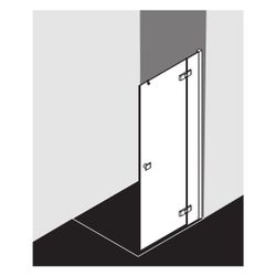 Kermi Duschkabine Mena Pendeltür 1F mit Festfeld 1NR 2000x800x33mm ESG Klar 6mm Sc... KERMI-ME1NR080203PK 4051484862611 (Abb. 1)