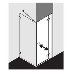 Kermi Duschkabine Mena Pendeltür 1F mit Festfeld 1NR 2000x800x33mm ESG Klar 6mm Sc... KERMI-ME1NR080203PK 4051484862611 (Abb. 1)