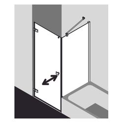 Kermi Seitenwand Mena verkürzt neben Badewanne TVP 1750x800x33mm ESG Klar 8mm Silb... KERMI-METVP08017VPK 4051484867234 (Abb. 1)