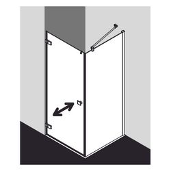 Kermi Seitenwand Mena TWP 2000x1000x33mm ESG Klar 8mm Schwarz Soft Anschlag links/... KERMI-METWP100203AK 4051484869184 (Abb. 1)