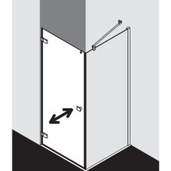 Kermi Seitenwand Mena TWP 2000x1000x33mm ESG Klar 8mm Schwarz Soft Anschlag links/... KERMI-METWP100203AK 4051484869184 (Abb. 1)