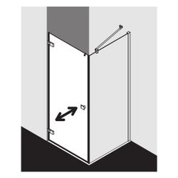 Kermi Seitenwand Mena TWP 2000x1000x33mm ESG Klar 8mm Schwarz Soft Anschlag links/... KERMI-METWP100203AK 4051484869184 (Abb. 1)