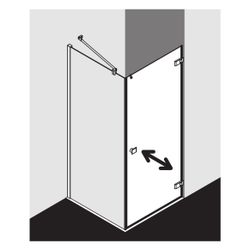 Kermi Seitenwand Mena TWP 2000x900x33mm ESG SR Opaco 8mm Schwarz Soft Anschlag lin... KERMI-METWP090203UK 4051484868989 (Abb. 1)