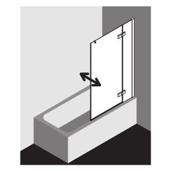 Kermi Duschkabine Mena Pendelflügel mit Festfeld DTR 1500x800x33mm ESG Klar 6mm Si... KERMI-MEDTR08015VAK 4051484891000 (Abb. 1)