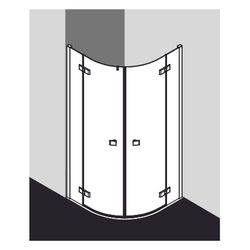 Kermi Duschkabine Mena Viertelkreis Pendel Festfeld P50 2000x900x33mm ESG Klar 6mm... KERMI-MEP50090203AK 4051484891307 (Abb. 1)