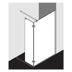 Kermi Walk-In Wall Mena Festfeld Winkel WBR 2000x1030x33mm ESG SR Opaco 8mm Schwar... KERMI-MEWBR103203UK 4051484895343 (Abb. 1)