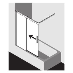 Kermi Duschkabine Nica Gleittür 2T Festfeld H2L 1500x1200x22mm ESG Klar 6mm Silber... KERMI-NIH2L12015VPK 4051484571841 (Abb. 1)