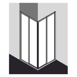 Kermi Duschkabine Nova 2000 Eckeinstieg 2T Gleittür Halbteil ED2 1850x900x30mm Ker... KERMI-N2ED20901811K 4046383213602 (Abb. 1)