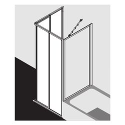 Kermi Duschkabine Nova 2000 Eckeinstieg 2T Gleittür Halbteil ED2 1850x900x30mm Ker... KERMI-N2ED20901811K 4046383213602 (Abb. 1)