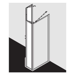 Kermi Duschkabine Nova 2000 Fünfeck Pendeltür Festfeld F43 1850x900x24mm Kerolan F... KERMI-N2F430901811K 4046383218287 (Abb. 1)