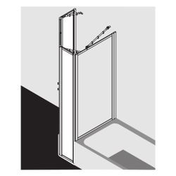 Kermi Duschkabine Nova 2000 Fünfeck Pendeltür Festfeld F43 1850x900x24mm Kerolan F... KERMI-N2F430901811K 4046383218287 (Abb. 1)