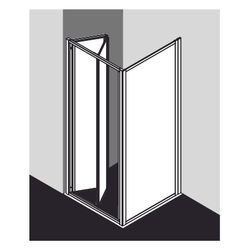 Kermi Duschkabine Nova 2000 Falttür FTD 1850x900x30mm Kerolan Fontana 3mm Silber M... KERMI-N2FTD0901811K 4046383220082 (Abb. 1)