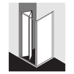 Kermi Duschkabine Nova 2000 Falttür FTD 1850x900x30mm Kerolan Fontana 3mm Silber M... KERMI-N2FTD0901811K 4046383220082 (Abb. 1)