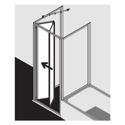 Kermi Duschkabine Nova 2000 Falttür FTD 1850x900x30mm Kerolan Fontana 3mm Silber M... KERMI-N2FTD0901811K 4046383220082 (Abb. 1)
