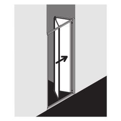Kermi Duschkabine Nova 2000 Falttür FTD 1850x900x30mm Kerolan Fontana 3mm Silber M... KERMI-N2FTD0901811K 4046383220082 (Abb. 1)