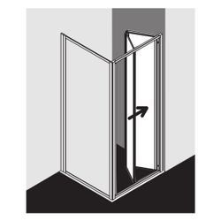 Kermi Duschkabine Nova 2000 Falttür FTD 1850x900x30mm Kerolan Fontana 3mm Silber M... KERMI-N2FTD0901811K 4046383220082 (Abb. 1)