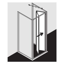 Kermi Duschkabine Nova 2000 Falttür FTD 1850x900x30mm Kerolan Fontana 3mm Silber M... KERMI-N2FTD0901811K 4046383220082 (Abb. 1)