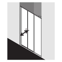 Kermi Duschkabine Nova 2000 Pendeltür mit Festfeld PFR 1850x1300x24mm Kerolan Font... KERMI-N2PFR1301811K 4046383223205 (Abb. 1)