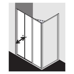 Kermi Duschkabine Nova 2000 Pendeltür mit Festfeld PFR 1850x1300x24mm Kerolan Font... KERMI-N2PFR1301811K 4046383223205 (Abb. 1)