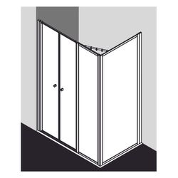 Kermi Duschkabine Nova 2000 Pendeltür mit Festfeld PFR 1850x1300x24mm Kerolan Font... KERMI-N2PFR1301811K 4046383223205 (Abb. 1)