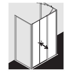 Kermi Duschkabine Nova 2000 Pendeltür mit Festfeld PFR 1850x1300x24mm Kerolan Font... KERMI-N2PFR1301811K 4046383223205 (Abb. 1)