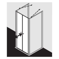 Kermi Duschkabine Nova 2000 Pendeltür PTD 1850x880x24mm Kerolan Fontana 4mm Silber... KERMI-N2PTD0881811K 4051484579069 (Abb. 1)