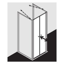Kermi Duschkabine Nova 2000 Pendeltür PTD 1850x880x24mm Kerolan Fontana 4mm Silber... KERMI-N2PTD0881811K 4051484579069 (Abb. 1)