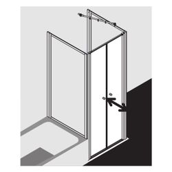 Kermi Duschkabine Nova 2000 Pendeltür PTD 1850x880x24mm Kerolan Fontana 4mm Silber... KERMI-N2PTD0881811K 4051484579069 (Abb. 1)