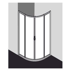 Kermi Duschkabine Nova 2000 Viertelkreis Gleittüren R53 1850x870-885x17mm Kerolan ... KERMI-N2R530901811K 4046383225254 (Abb. 1)
