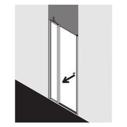 Kermi Duschkabine Nova 2000 Schwingtür mit Festfeld SFW 1850x900x24mm Kerolan Font... KERMI-N2SFW0901811K 4046383226213 (Abb. 1)