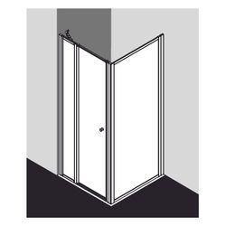 Kermi Duschkabine Nova 2000 Schwingtür mit Festfeld SFW 1850x900x24mm Kerolan Font... KERMI-N2SFW0901811K 4046383226213 (Abb. 1)