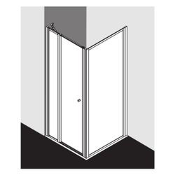 Kermi Duschkabine Nova 2000 Schwingtür mit Festfeld SFW 1850x900x24mm Kerolan Font... KERMI-N2SFW0901811K 4046383226213 (Abb. 1)