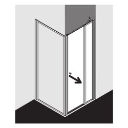 Kermi Duschkabine Nova 2000 Schwingtür mit Festfeld SFW 1850x900x24mm Kerolan Font... KERMI-N2SFW0901811K 4046383226213 (Abb. 1)