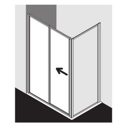 Kermi Duschkabine Nova 2000 Gleittür 2T Festfeld ST2 1850x1100x30mm Kerolan Fontan... KERMI-N2ST21101811K 4046383226572 (Abb. 1)