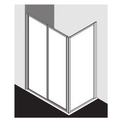 Kermi Duschkabine Nova 2000 Gleittür 2T Festfeld ST2 1850x1100x30mm Kerolan Fontan... KERMI-N2ST21101811K 4046383226572 (Abb. 1)