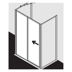 Kermi Duschkabine Nova 2000 Gleittür 2T Festfeld ST2 1850x1100x30mm Kerolan Fontan... KERMI-N2ST21101811K 4046383226572 (Abb. 1)