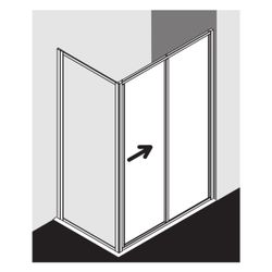 Kermi Duschkabine Nova 2000 Gleittür 2T Festfeld ST2 1850x1100x30mm Kerolan Fontan... KERMI-N2ST21101811K 4046383226572 (Abb. 1)