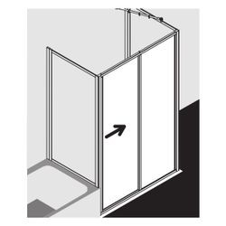 Kermi Duschkabine Nova 2000 Gleittür 2T Festfeld ST2 1850x1100x30mm Kerolan Fontan... KERMI-N2ST21101811K 4046383226572 (Abb. 1)