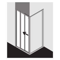 Kermi Duschkabine Nova 2000 Gleittür 3T Festfeld ST3 1850x900x30mm Kerolan Fontana... KERMI-N2ST30901811K 4046383228194 (Abb. 1)