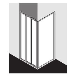 Kermi Duschkabine Nova 2000 Gleittür 3T Festfeld ST3 1850x900x30mm Kerolan Fontana... KERMI-N2ST30901811K 4046383228194 (Abb. 1)