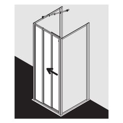 Kermi Duschkabine Nova 2000 Gleittür 3T Festfeld ST3 1850x900x30mm Kerolan Fontana... KERMI-N2ST30901811K 4046383228194 (Abb. 1)