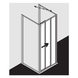 Kermi Duschkabine Nova 2000 Gleittür 3T Festfeld ST3 1850x900x30mm Kerolan Fontana... KERMI-N2ST30901811K 4046383228194 (Abb. 1)