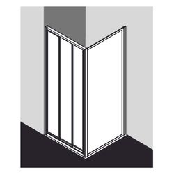 Kermi Duschkabine Nova 2000 Gleittür 3-teilig STD 1750x900x52mm Kerolan Fontana 3m... KERMI-N2STD0901711K 4046383229023 (Abb. 1)