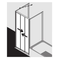 Kermi Duschkabine Nova 2000 Gleittür 3-teilig STD 1850x800x52mm Kerolan Fontana 3m... KERMI-N2STD0801811K 4046383228903 (Abb. 1)