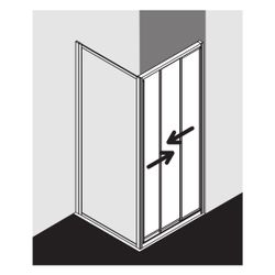 Kermi Duschkabine Nova 2000 Gleittür 3-teilig STD 1850x800x52mm Kerolan Fontana 3m... KERMI-N2STD0801811K 4046383228903 (Abb. 1)