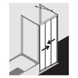 Kermi Duschkabine Nova 2000 Gleittür 3-teilig STD 1850x800x52mm Kerolan Fontana 3m... KERMI-N2STD0801811K 4046383228903 (Abb. 1)