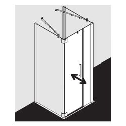 Kermi Duschkabine Pasa XP Pendeltür 1F mit Festfeld 1FR 2000x900x31mm ESG Klar 8mm... KERMI-PX1FR090201PK 4046383905835 (Abb. 1)