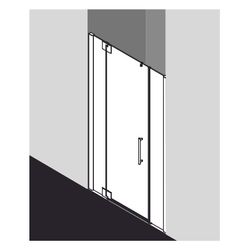 Kermi Duschkabine Pasa XP Pendeltür 1F mit Festfeld 1GL 2000x1100x31mm ESG SR Opac... KERMI-PX1GL11020VUK 4046383906368 (Abb. 1)