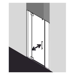 Kermi Duschkabine Pasa XP Pendeltür 1F mit Festfeld 1GL 2000x1100x31mm ESG SR Opac... KERMI-PX1GL11020VUK 4046383906368 (Abb. 1)