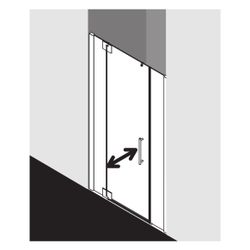 Kermi Duschkabine Pasa XP Pendeltür 1F mit Festfeld 1GL 2000x1100x31mm ESG SR Opac... KERMI-PX1GL11020VUK 4046383906368 (Abb. 1)